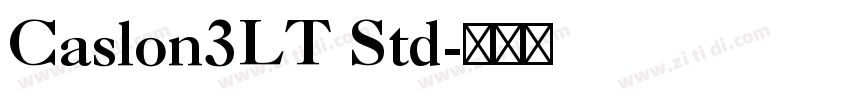 Caslon3LT Std字体转换